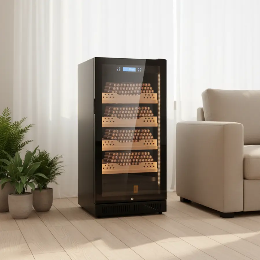 Electric Cigar Humidor Cabinet Display Cabinet Air Cooling Cycle Constant Temperature and Humidity Cigar Cabinet — image 5
