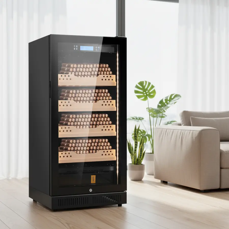 Electric Cigar Humidor Cabinet Display Cabinet Air Cooling Cycle Constant Temperature and Humidity Cigar Cabinet — image 6