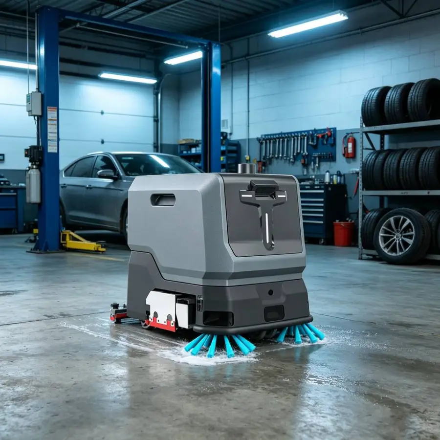CleanHorse TN10 New Heavy Duty Compact Self-Propelled Battery-Powered Floor Scrubber Robot Automatic Water Refill for Wo — view 2