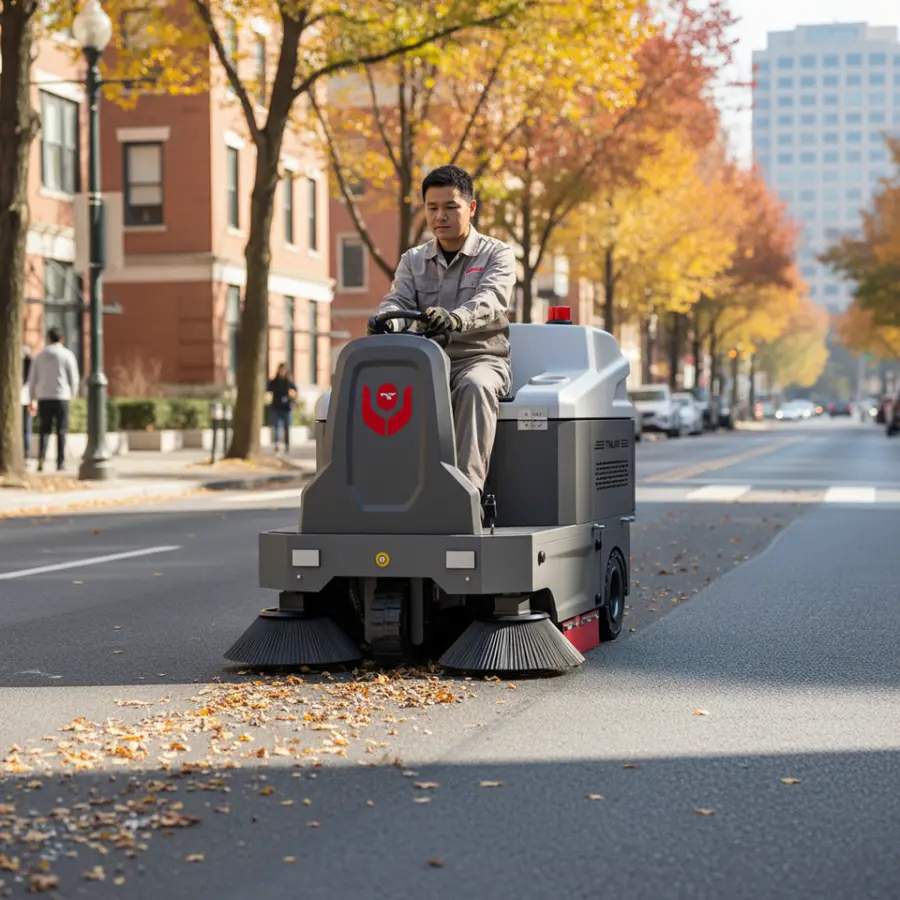 CleanHorse SP1480 New 1400mm Wide Self-Propelled Ride-on Battery Electric Floor Sweeper Brush Cleaning 48V80Ah 180L Dust — view 1