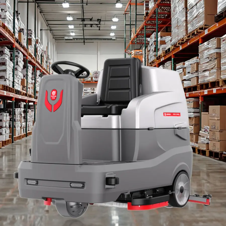 CleanHorse ARES900 Industrial Ride-On Floor Scrubber Machine with 24V200Ah Battery 860mm Cleaning Width — image 3