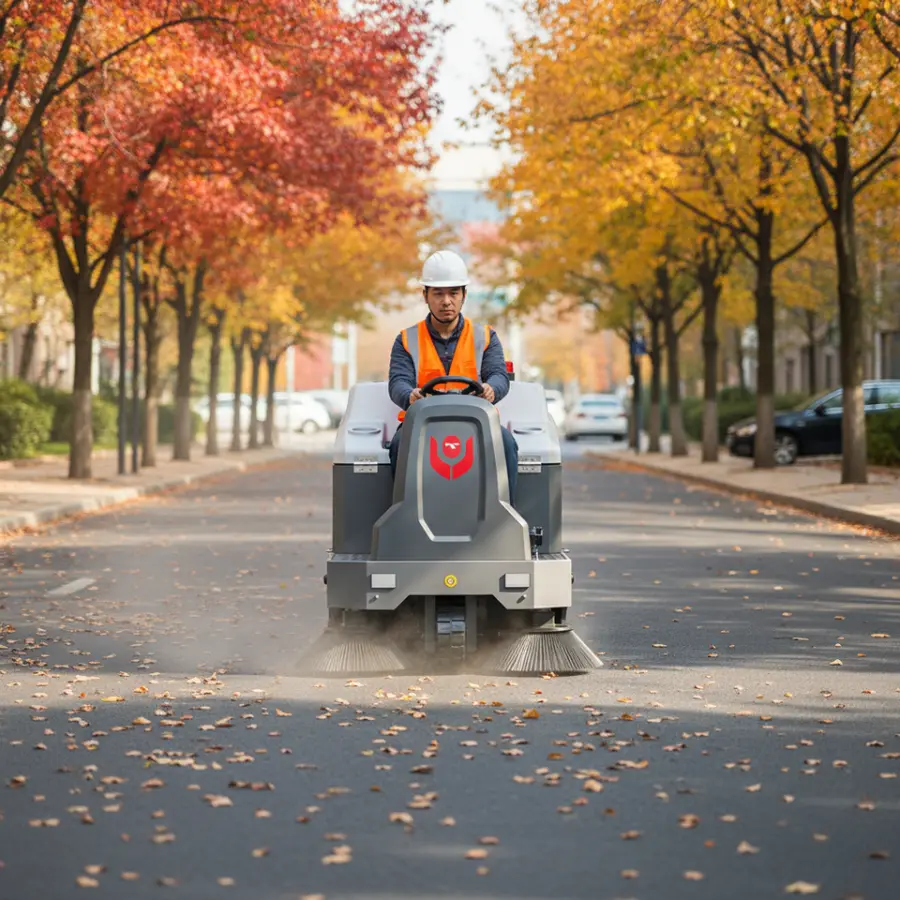 CleanHorse SP1480 New 1400mm Wide Self-Propelled Ride-on Battery Electric Floor Sweeper Brush Cleaning 48V80Ah 180L Dust — view 2