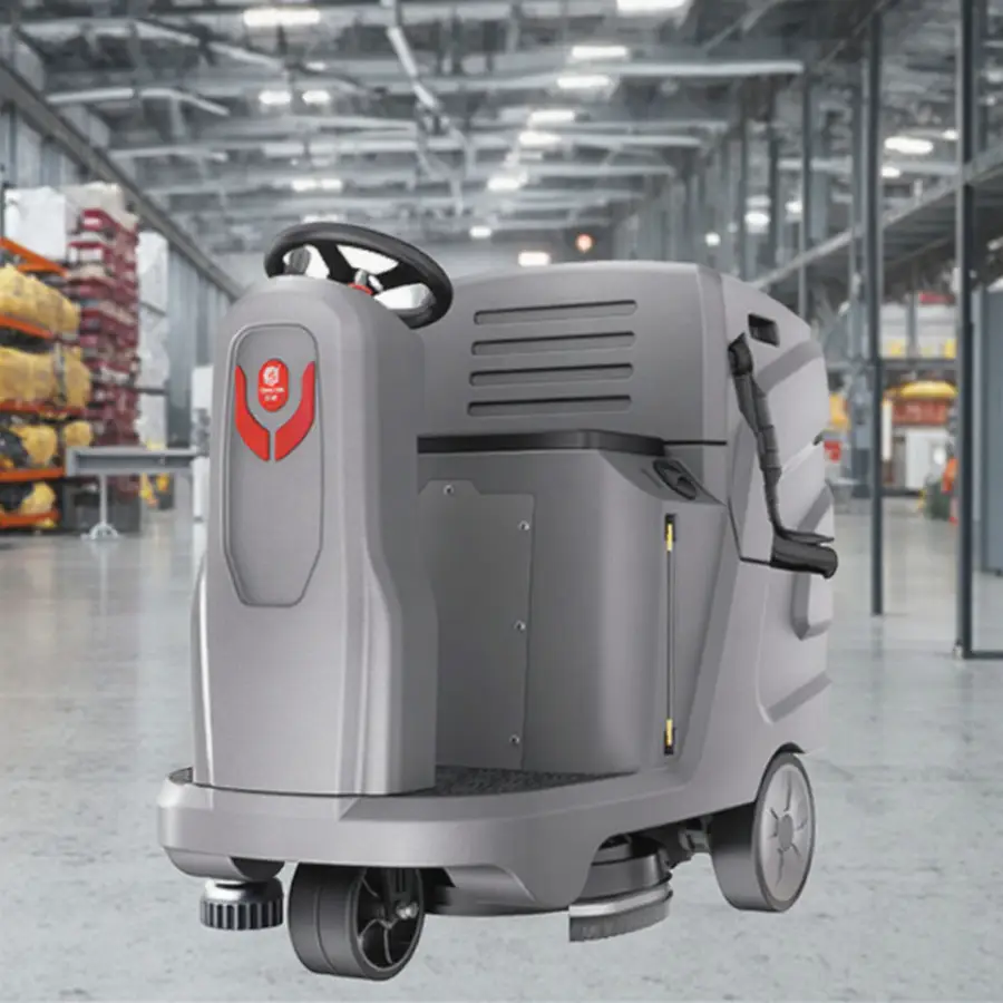 CleanHorse ARES610 Cold Water Electric Plastic New Industrial High-Efficiency Ride-On Floor Scrubber Commercial Cleaning — view 1