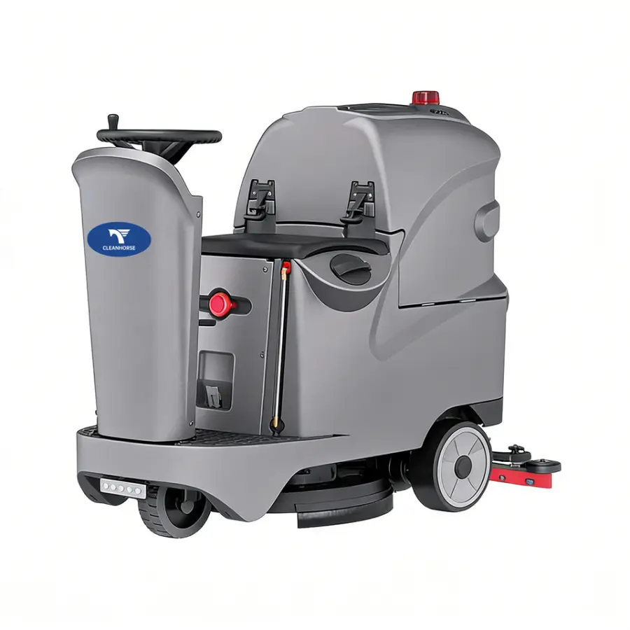 Cleanhorse X4 Electric Single Brush 4500/h Ride-On Industrial Floor Scrubber Machine New Self-Propelled Supermarket Cera — view 4