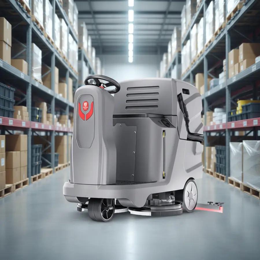 CleanHorse X7 2026 New Electric Industrial Ride-On Floor Scrubber 24V100Ah Double Brushes Self-Propelled 660mm Cleaning Width — image 4