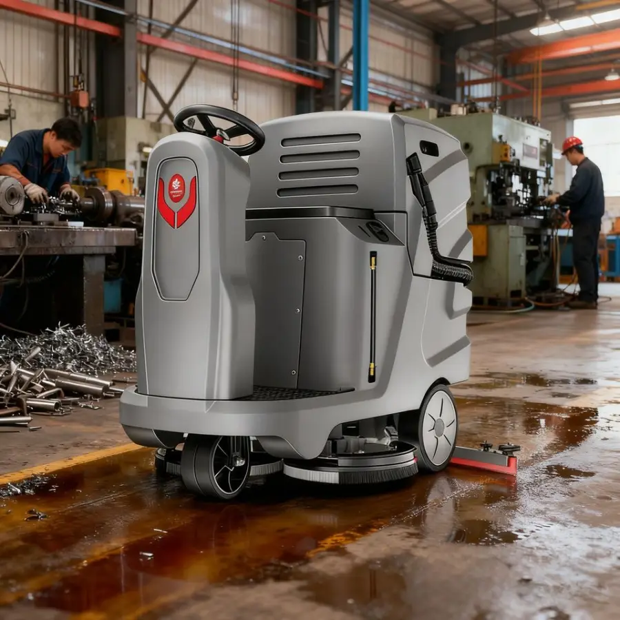 CleanHorse X7 2026 New Electric Industrial Ride-On Floor Scrubber 24V100Ah Double Brushes Self-Propelled 660mm Cleaning Width — image 6
