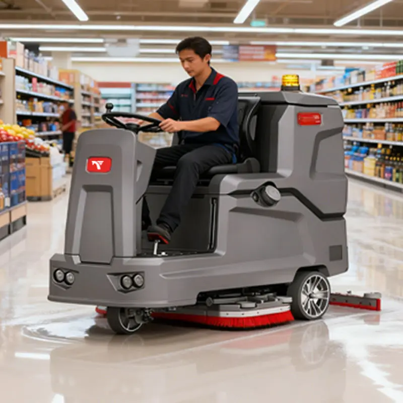 CleanHorse X10 Ride-On New Wireless 48V150Ah Battery-Powered Industrial Heavy-Duty Self-Propelled Floor Scrubber Dryer M — view 1