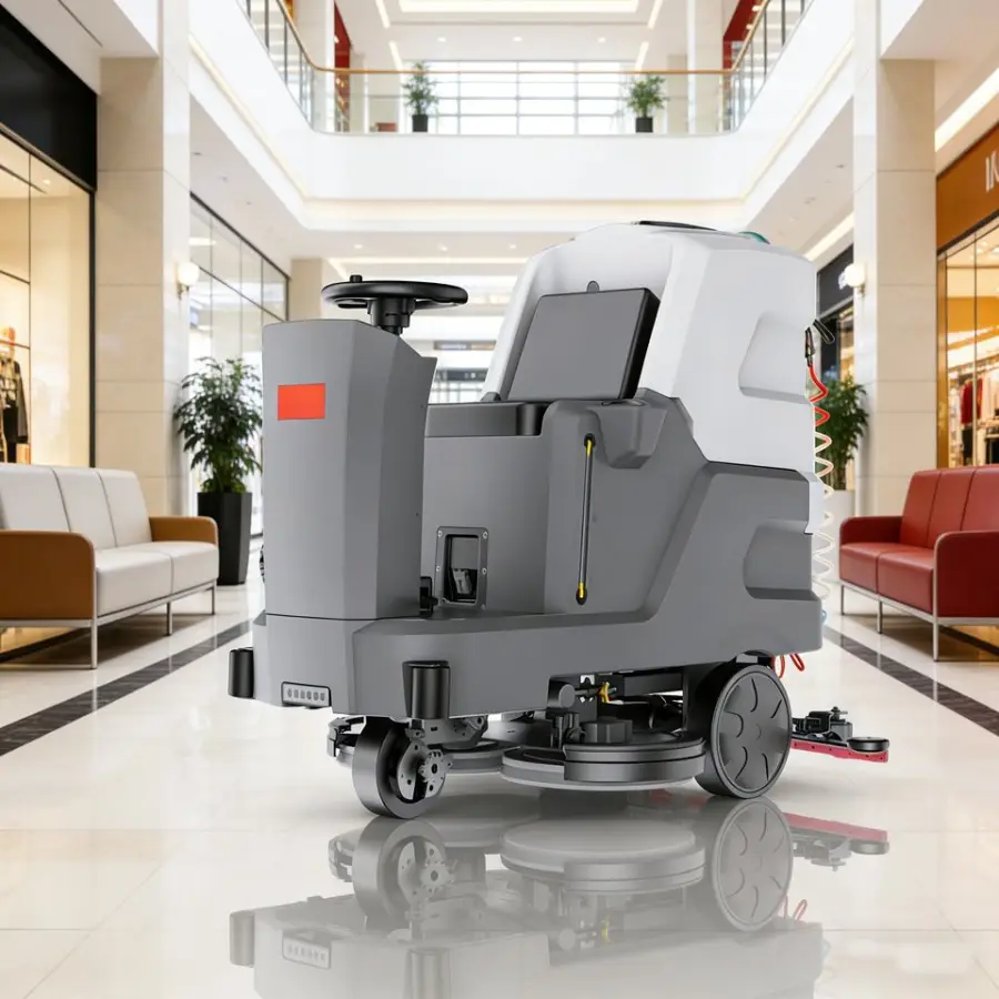 CleanHorse X8 Ride-On Industrial Floor Scrubber New 24V200Ah Battery 6600/h Cleaning Efficiency Orbital Design Fast Deli — view 1