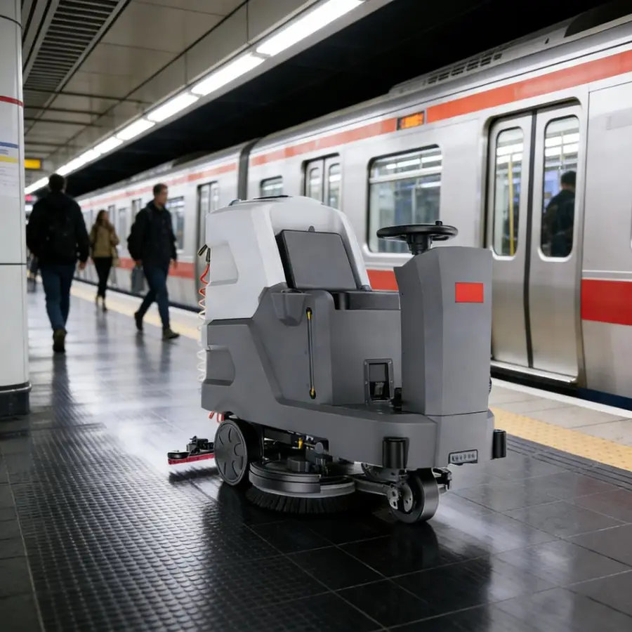 CleanHorse X8 Ride-On Industrial Floor Scrubber New 24V200Ah Battery 6600/h Cleaning Efficiency Orbital Design Fast Delivery — image 3