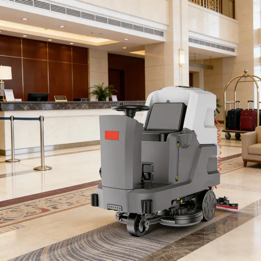 CleanHorse X8 Ride-On Industrial Floor Scrubber New 24V200Ah Battery 6600/h Cleaning Efficiency Orbital Design Fast Delivery — image 4