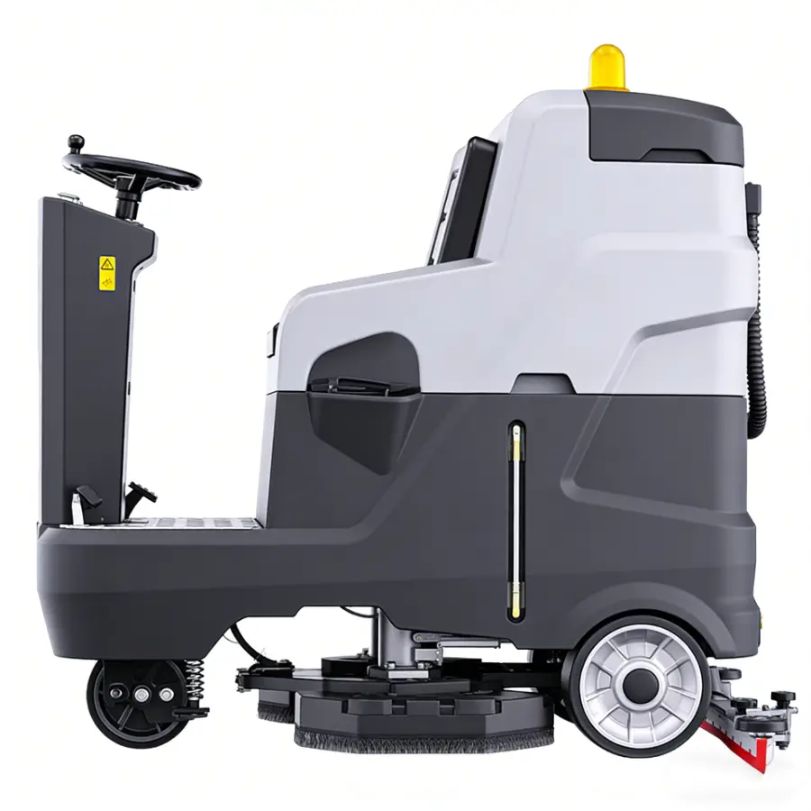 CleanHorse X9 New Factory Wholesale Price Ride-On Industrial Brush Floor Scrubber 24V200Ah Battery 7800/h Efficiency — image 6