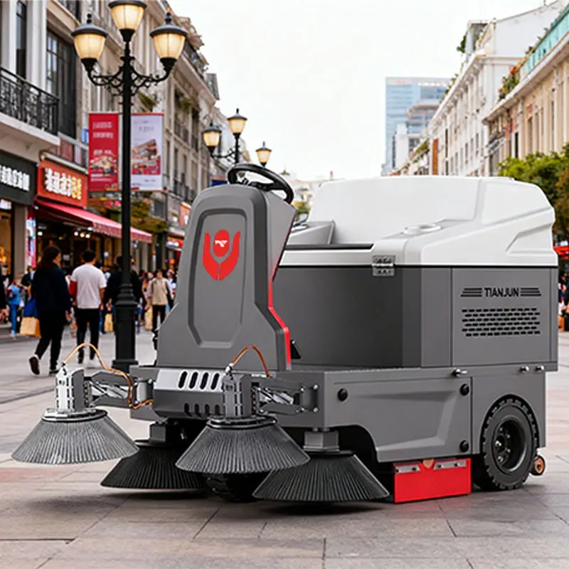 CleanHorse M5 New Electric Ride-on Self-Propelled Floor Sweeper 4 Side Brushes 48V80Ah Battery 1400-2100mm Cleaning Width 180L — image 4