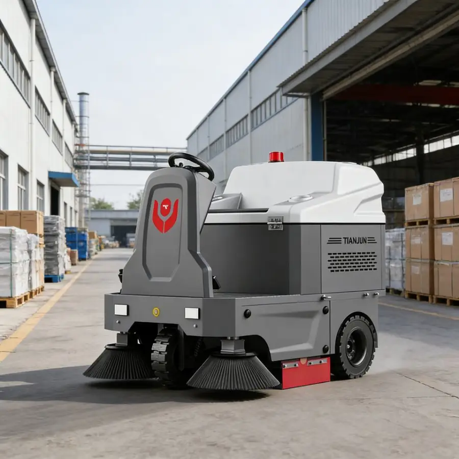 CleanHorse M3 New Electric 48V80Ah Self-Propelled Ride-on Brush Cleaning Industrial Warehouse Vacuum Floor with 180L Dus — view 1