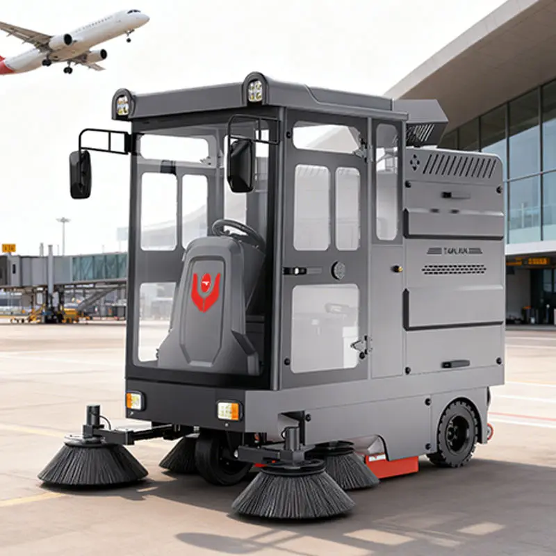 CleanHorse M6 New Fully Enclosed Electric Self-Propelled Ride-On Floor Sweeper 200L Dust Box 48V100Ah Battery 2100mm Cleaning — image 4