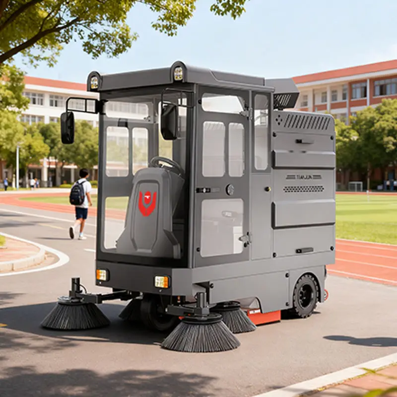 CleanHorse M6 New Fully Enclosed Electric Self-Propelled Ride-On Floor Sweeper 200L Dust Box 48V100Ah Battery 2100mm Cleaning — image 5