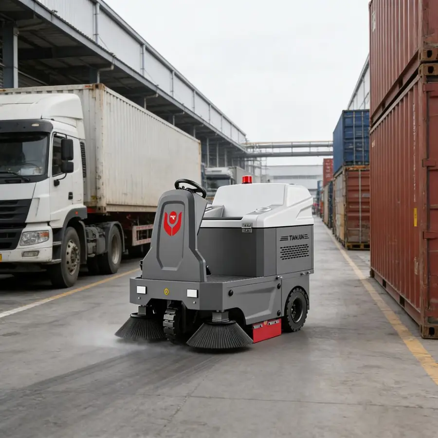 CleanHorse M3 New Electric 48V80Ah Self-Propelled Ride-on Brush Cleaning Industrial Warehouse Vacuum Floor with 180L Dus — view 4