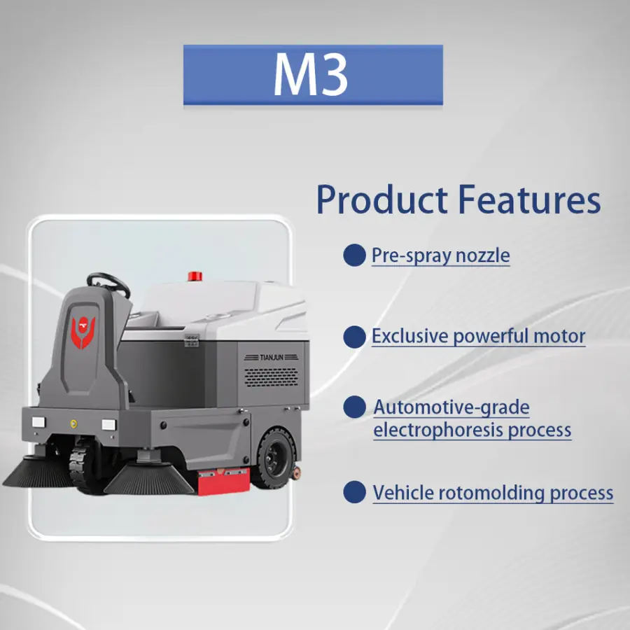 CleanHorse M3 New Electric 48V80Ah Self-Propelled Ride-on Brush Cleaning Industrial Warehouse Vacuum Floor with 180L Dus — view 6