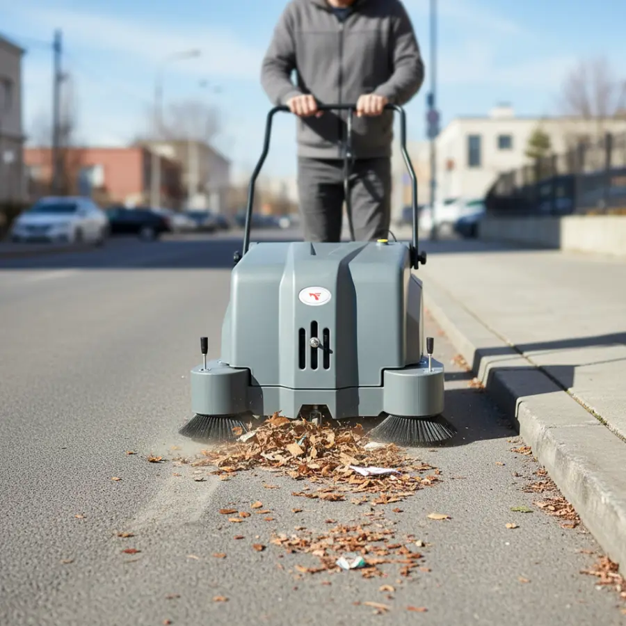 CleanHorse M1 New Industrial Electric Walk-Behind Sweeper 48V20Ah Battery 4000/h Cleaning Efficiency Commercial 1000mm C — view 2