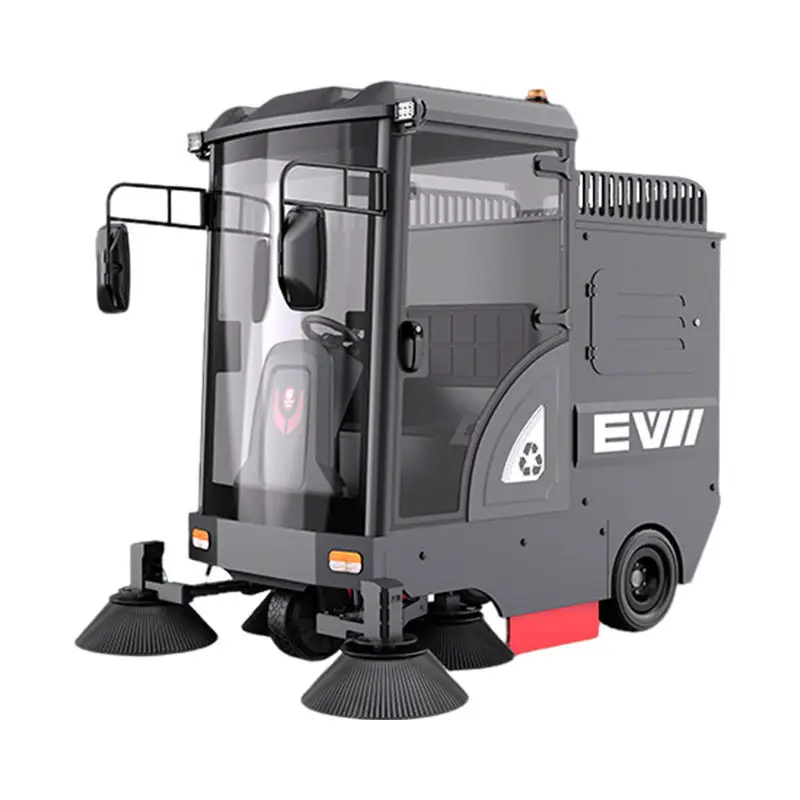 CleanHorse M8 Heavy-duty Electric Floor Brush Battery Opedated Ride on Sweeping Machine for Vacuum Airport Warehouse Cleaning — image 6