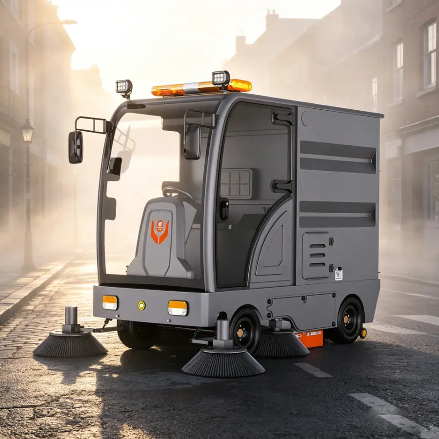 CleanHorse M11 Ride-On New Fully Enclosed Mechanical Commercial Industrial Street Sweeper 48V200Ah Battery 1500-2300mm Cleaning — image 3