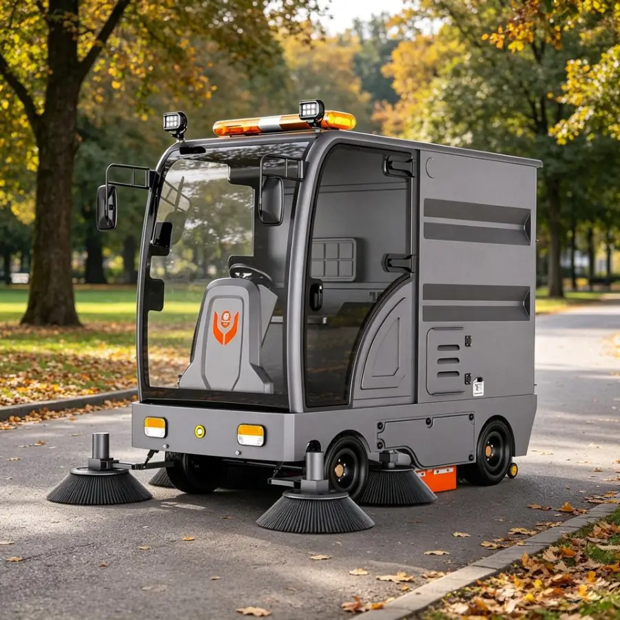 CleanHorse M11 Ride-On New Fully Enclosed Mechanical Commercial Industrial Street Sweeper 48V200Ah Battery 1500-2300mm Cleaning — image 5