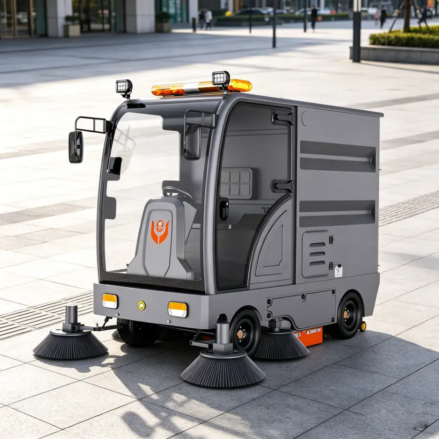 CleanHorse M11 Ride-On New Fully Enclosed Mechanical Commercial Industrial Street Sweeper 48V200Ah Battery 1500-2300mm Cleaning — image 6
