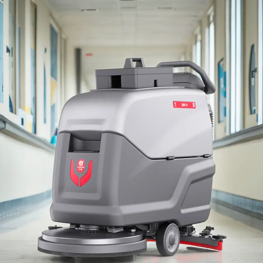 CleanHorse ARES550 Economic Self Drive Hand Push Walk Behind Self Powered Walk Behind Floor Scrubber Machine — view 1