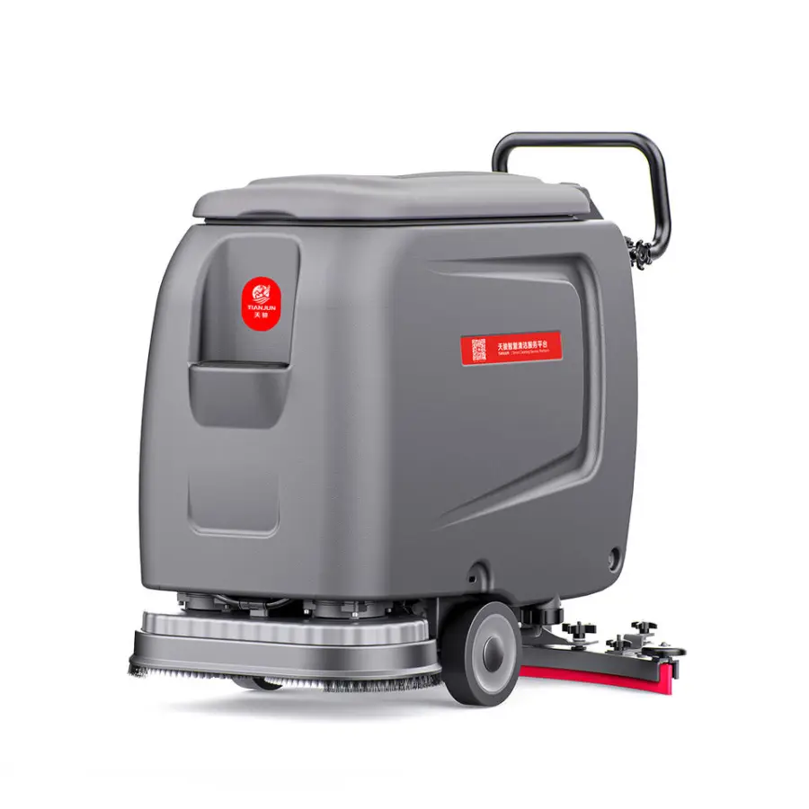 CleanHorse ARES510 New Walk-Behind Floor Scrubber Machine for Shopping Mall Dual Brushes 2000/h Efficiency 24V Battery — view 1