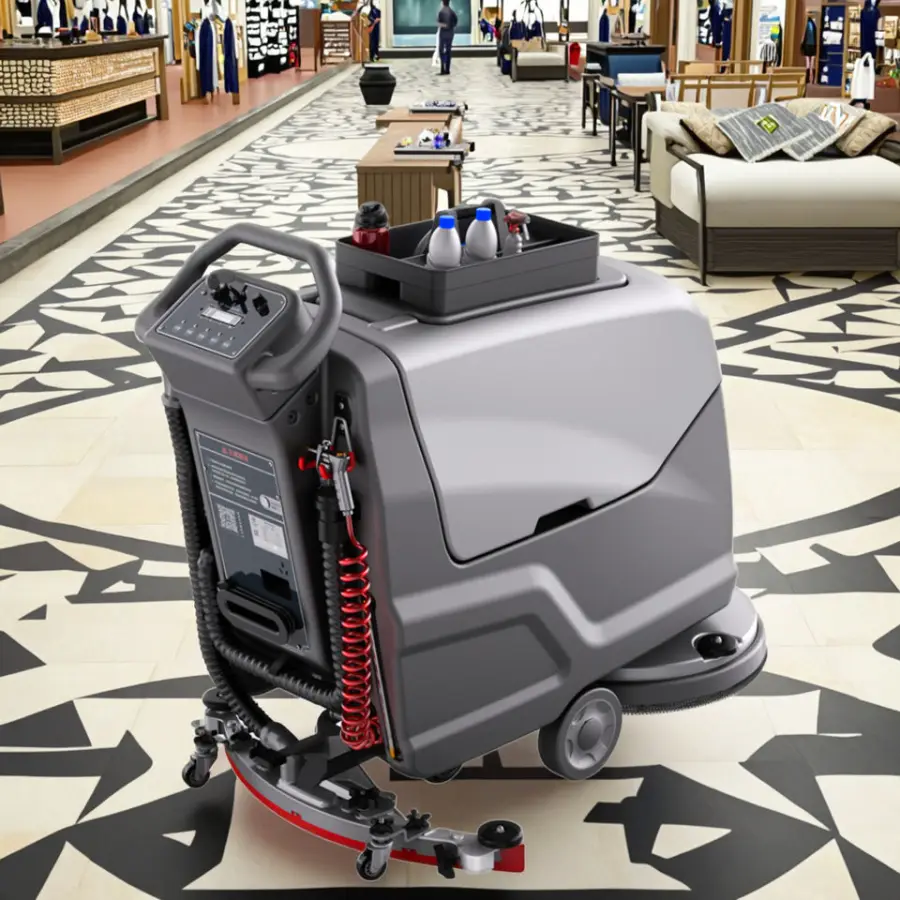 CleanHorse ARES550 Economic Self Drive Hand Push Walk Behind Self Powered Walk Behind Floor Scrubber Machine — image 4
