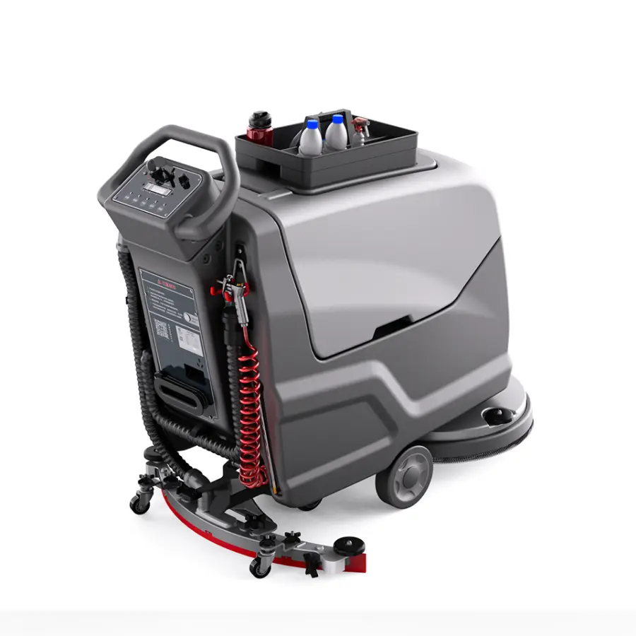 CleanHorse ARES550 Economic Self Drive Hand Push Walk Behind Self Powered Walk Behind Floor Scrubber Machine — image 7