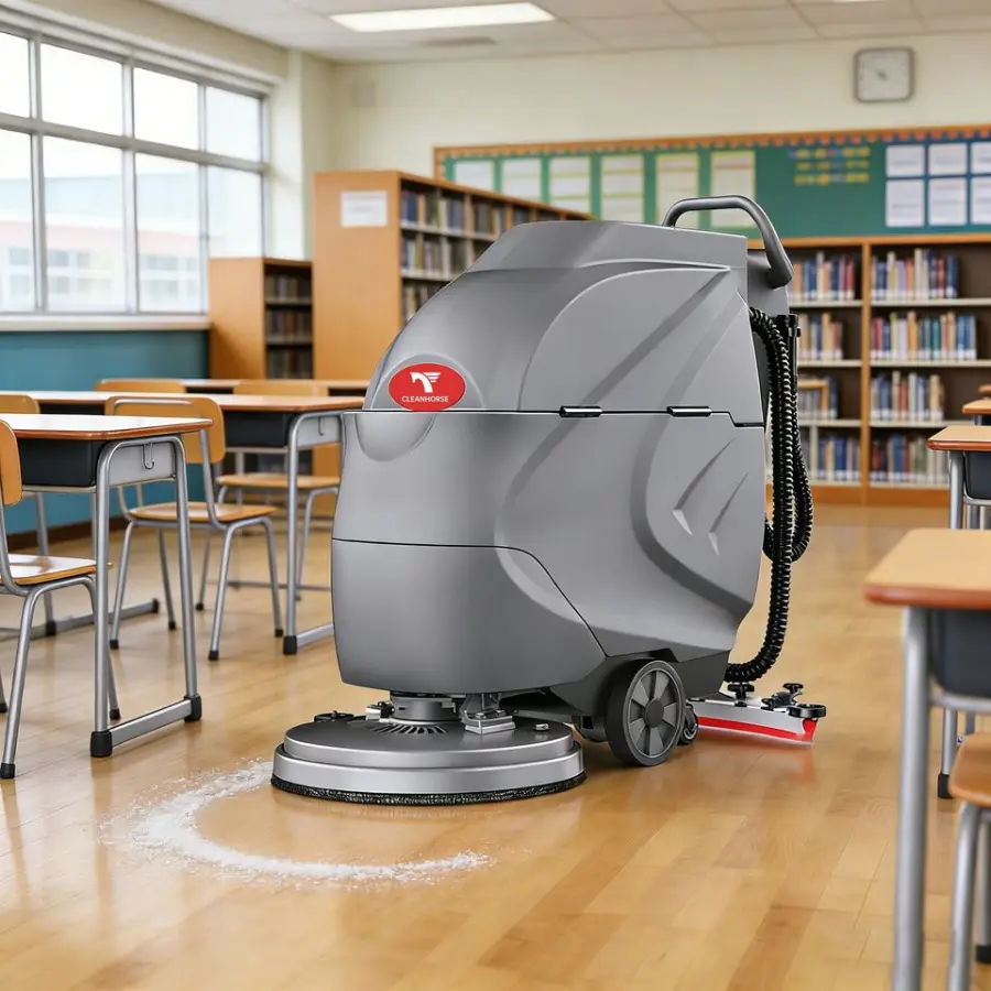 Cleanhorse X3 OEM ODM Industrial Auto Floor Scrubber 780mm Squeegee System New 24V85Ah Battery 2200/h Efficiency — view 2