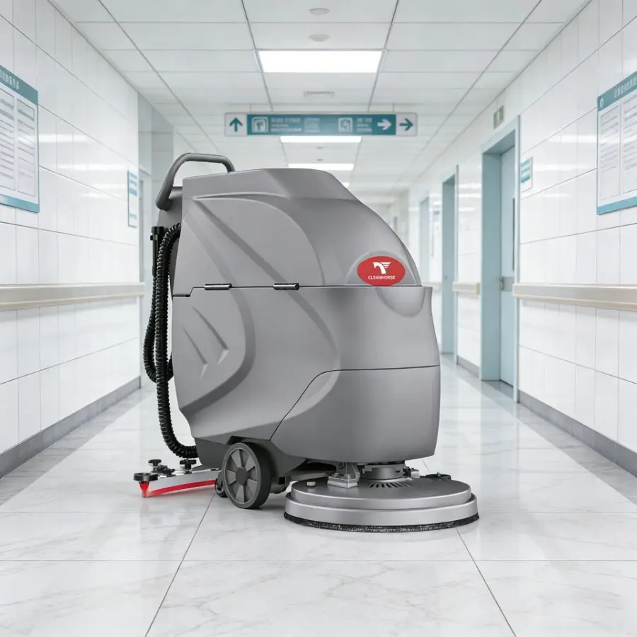 Cleanhorse X3 OEM ODM Industrial Auto Floor Scrubber 780mm Squeegee System New 24V85Ah Battery 2200/h Efficiency — view 4
