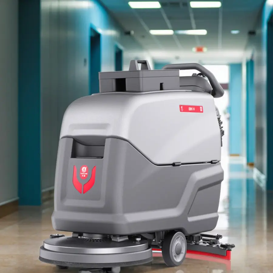 CleanHorse ARES550 New Electric Subway Station Cleaning Equipment Walk Behind Floor Scrubber Dryer Machine Self Propelled — image 3