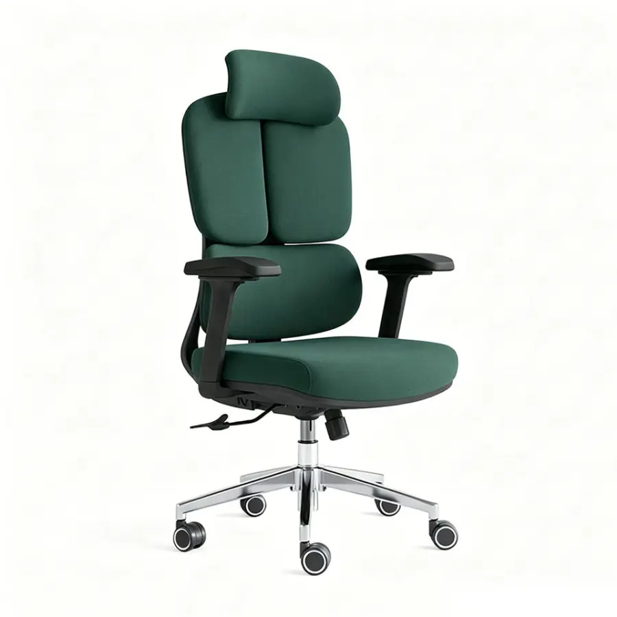 Factory Price Customized Forest Green Fabric Design 4 Positions Locking Adjustable Executive Office Chair with Lumbar Su — view 1