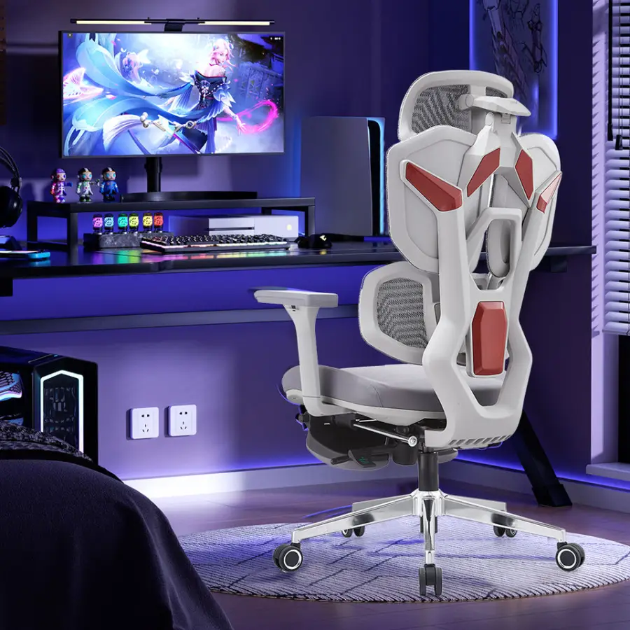 Factory Direct Sale Comfortable Multi-color Optional PC Computer Ergonomic Desk Office Gamer Chair with Footrest — view 1
