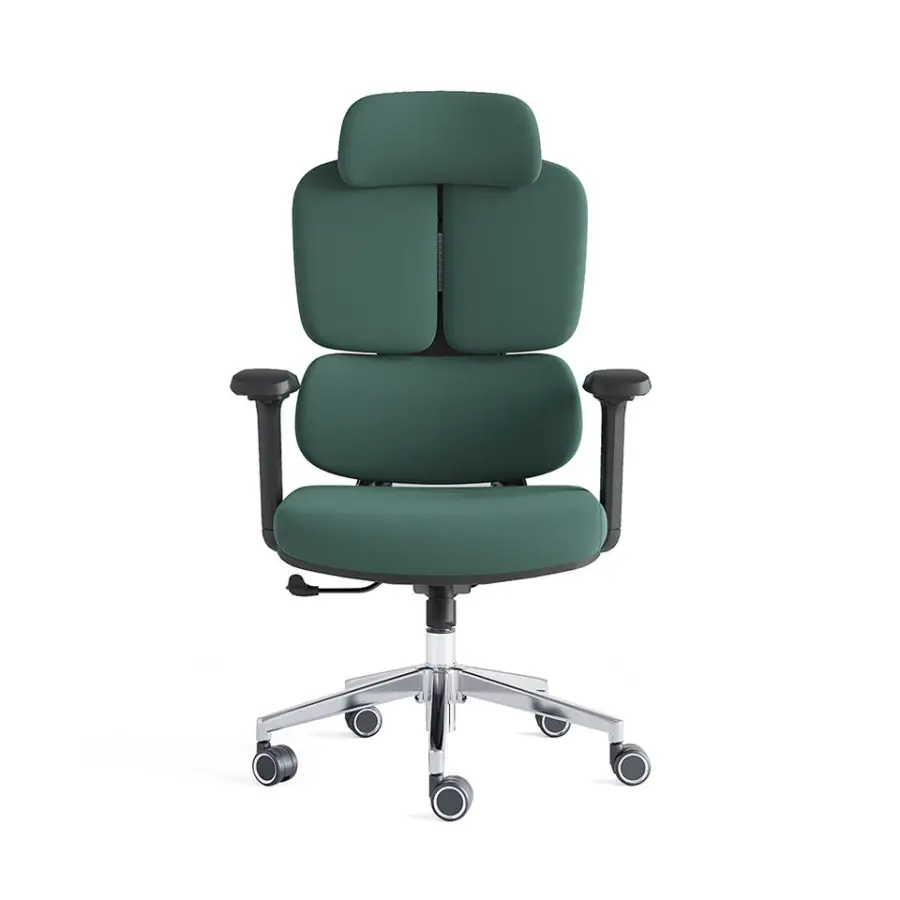 Factory Price Customized Forest Green Fabric Design 4 Positions Locking Adjustable Executive Office Chair with Lumbar Support — image 5