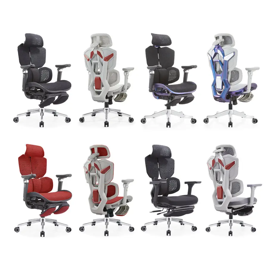 Factory Direct Sale Comfortable Multi-color Optional PC Computer Ergonomic Desk Office Gamer Chair with Footrest — image 5