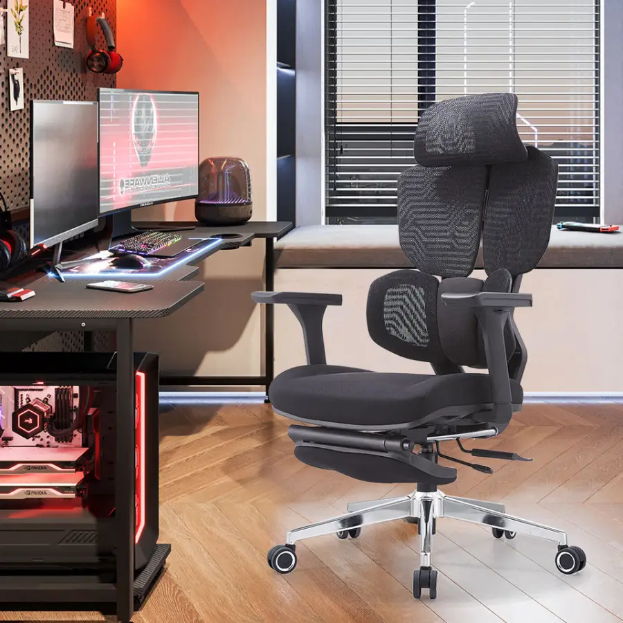 Gaming Office Chair with Adjustable Armrests and a Reclining Adjustable Backrest; a Brand New, Low-cost Home Office Chai — view 1