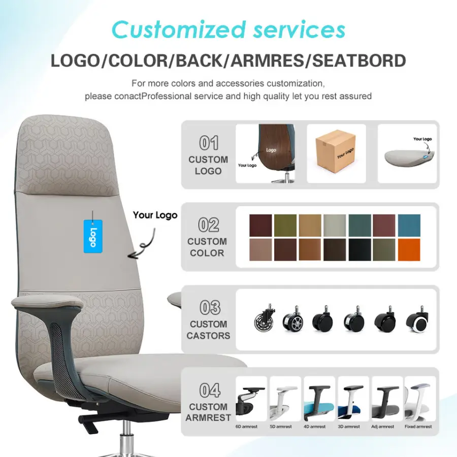 Wholesale Premium Mid-century Luxury Walnut Veneer Office Chair Commercial Manager Modern Ergonomic Executive Chair — image 6