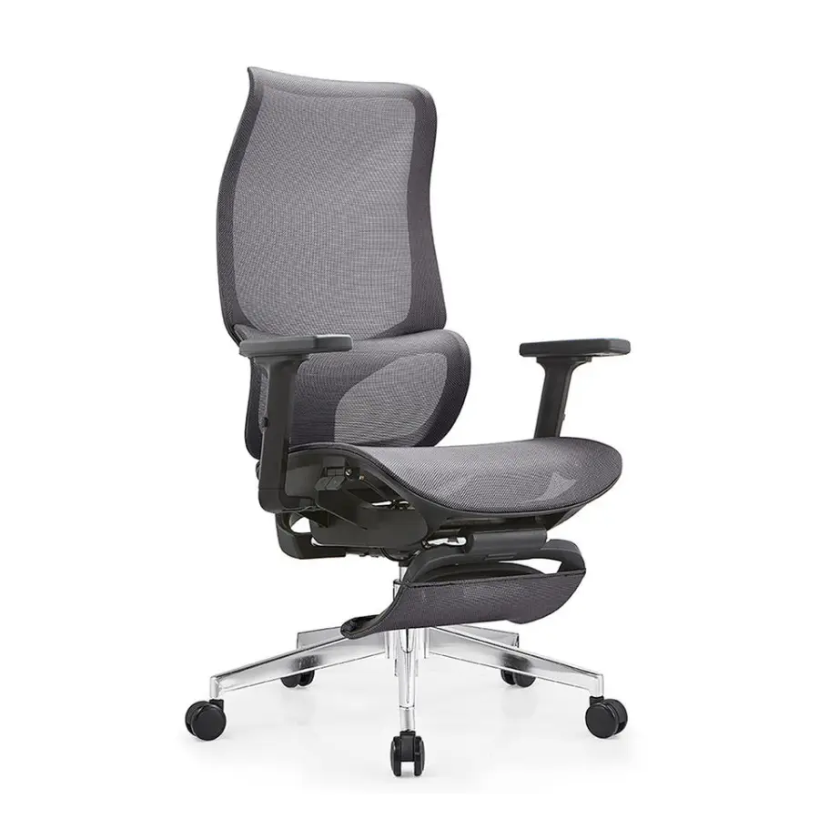 200kg Heavy Duty Office Wide Seat Ergonomic Chairs for Office with Footrest — view 3