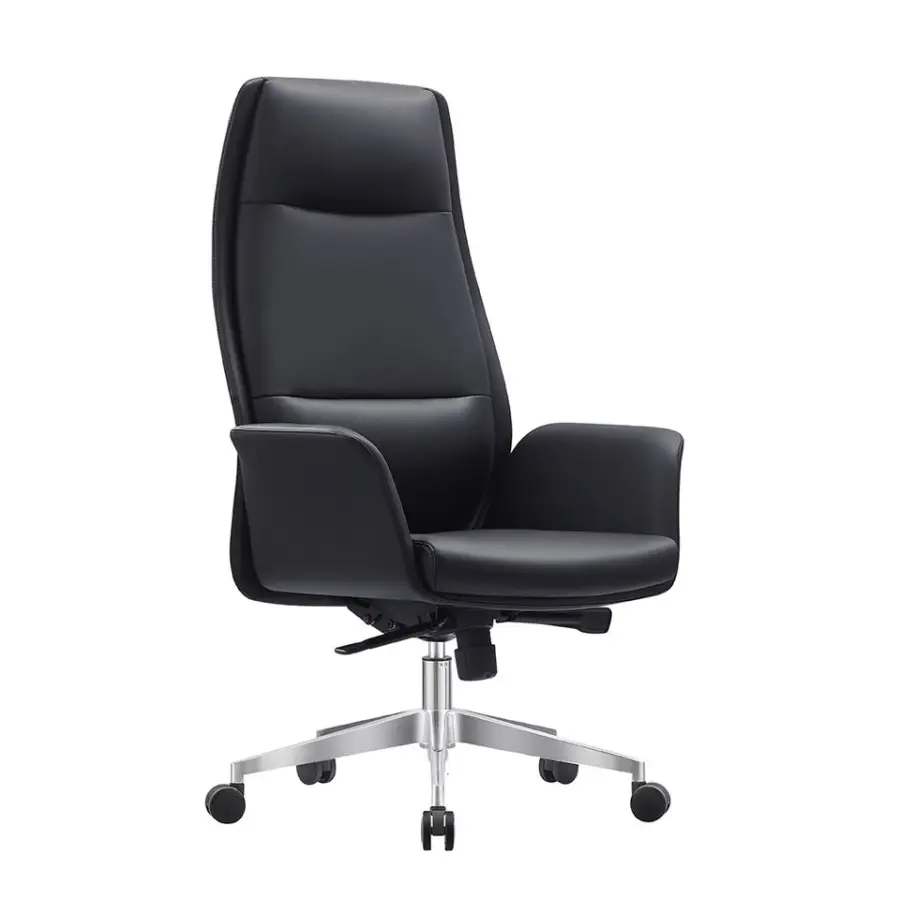 Promotional Office Furniture Manager Chair Reclining Brown Genuine Leather Executive Office Chair Leather — view 4