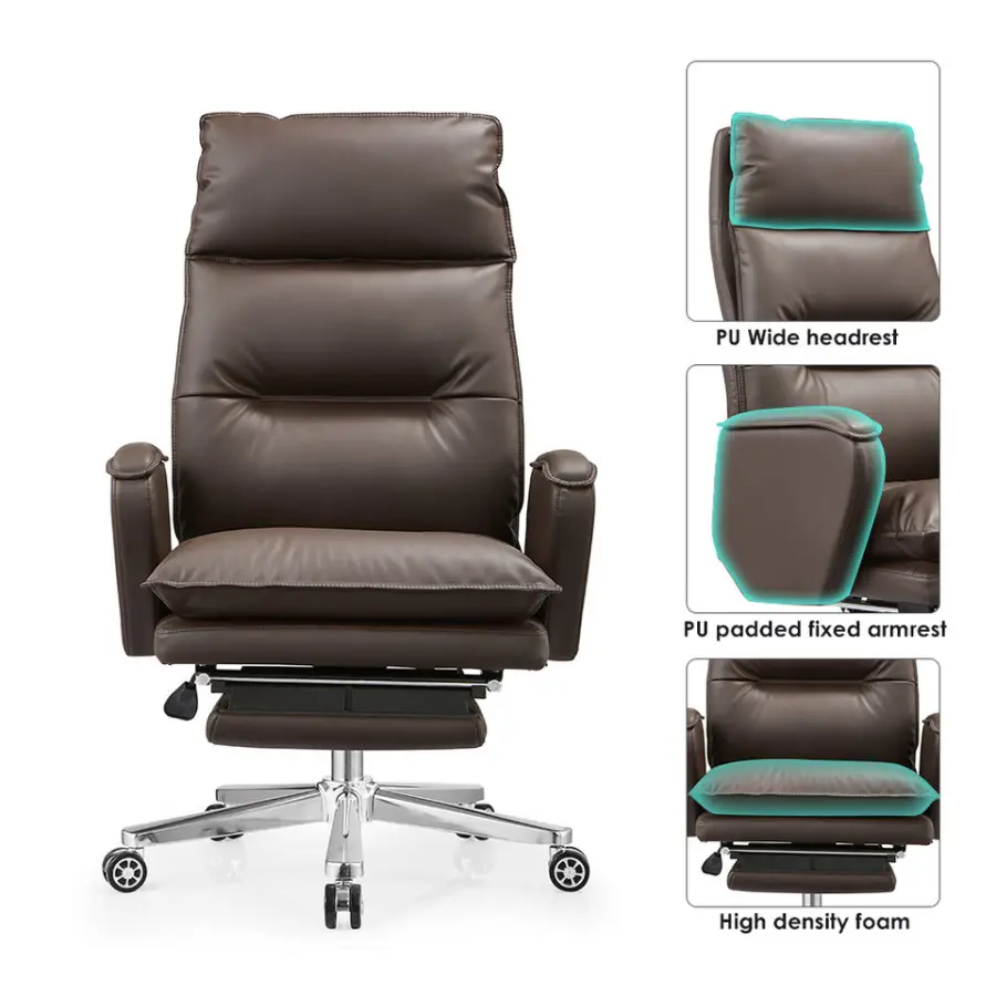 Boss Business Management Ergonomic Luxury Executive Office Leather Swivel Chair — image 3