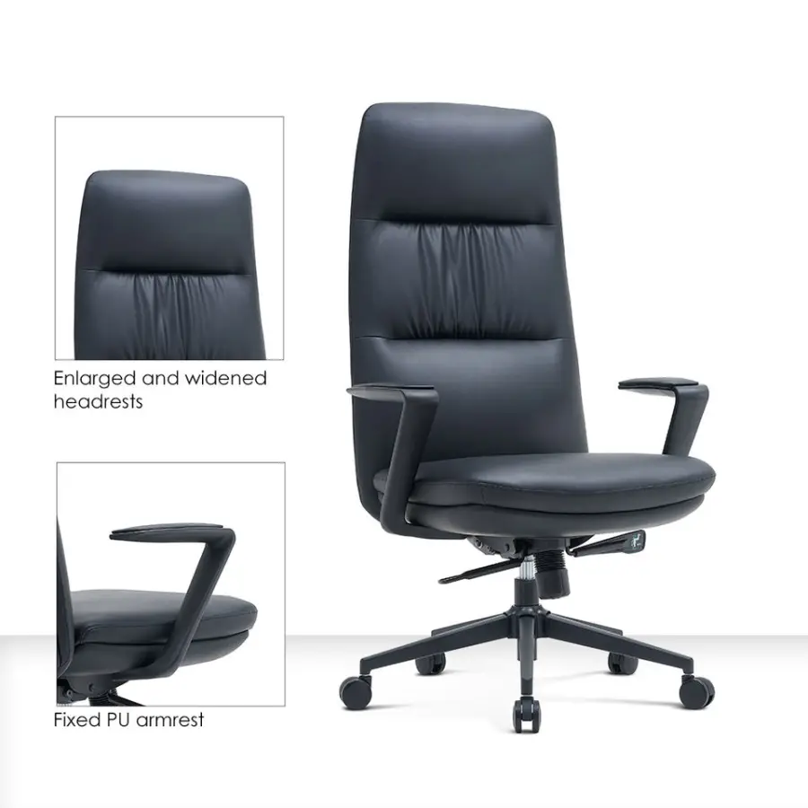 Cadeira Executiva Comfortable Seating Solution Work Environment High End Ceo Luxury Italy Leather Executive Chair — image 3