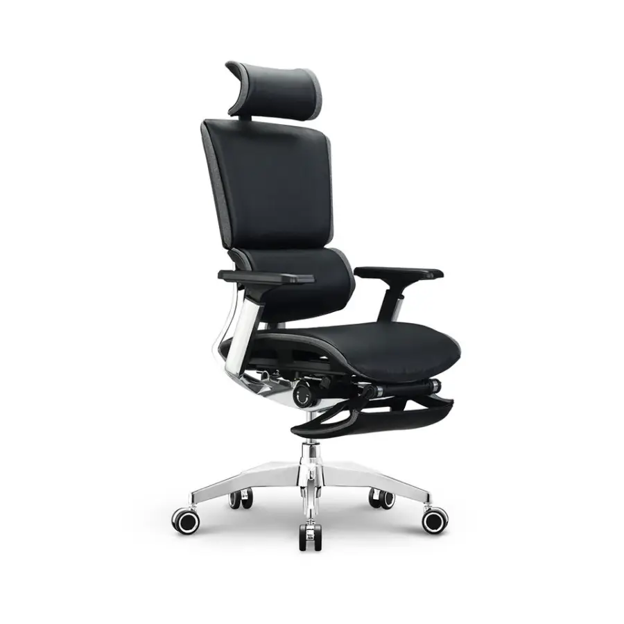 5 Years Warranty Comfortable Recliner Executive Luxury Ceo boss Black Genuine Leather Office Leather Chair — image 4