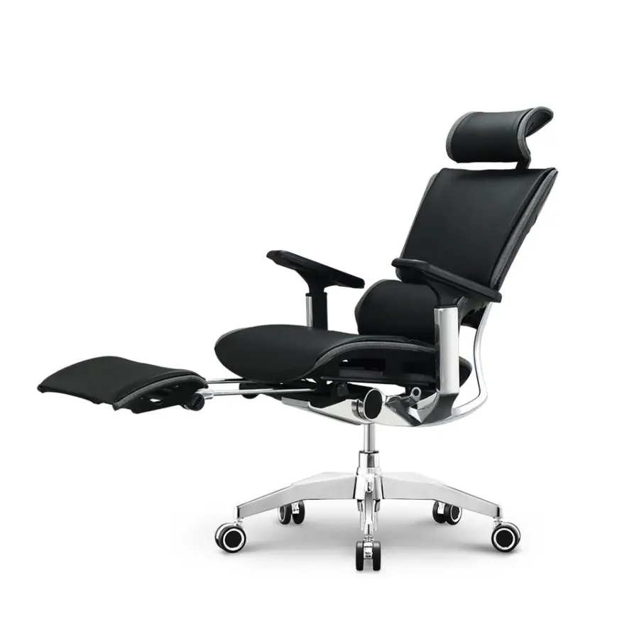 5 Years Warranty Comfortable Recliner Executive Luxury Ceo boss Black Genuine Leather Office Leather Chair — image 5