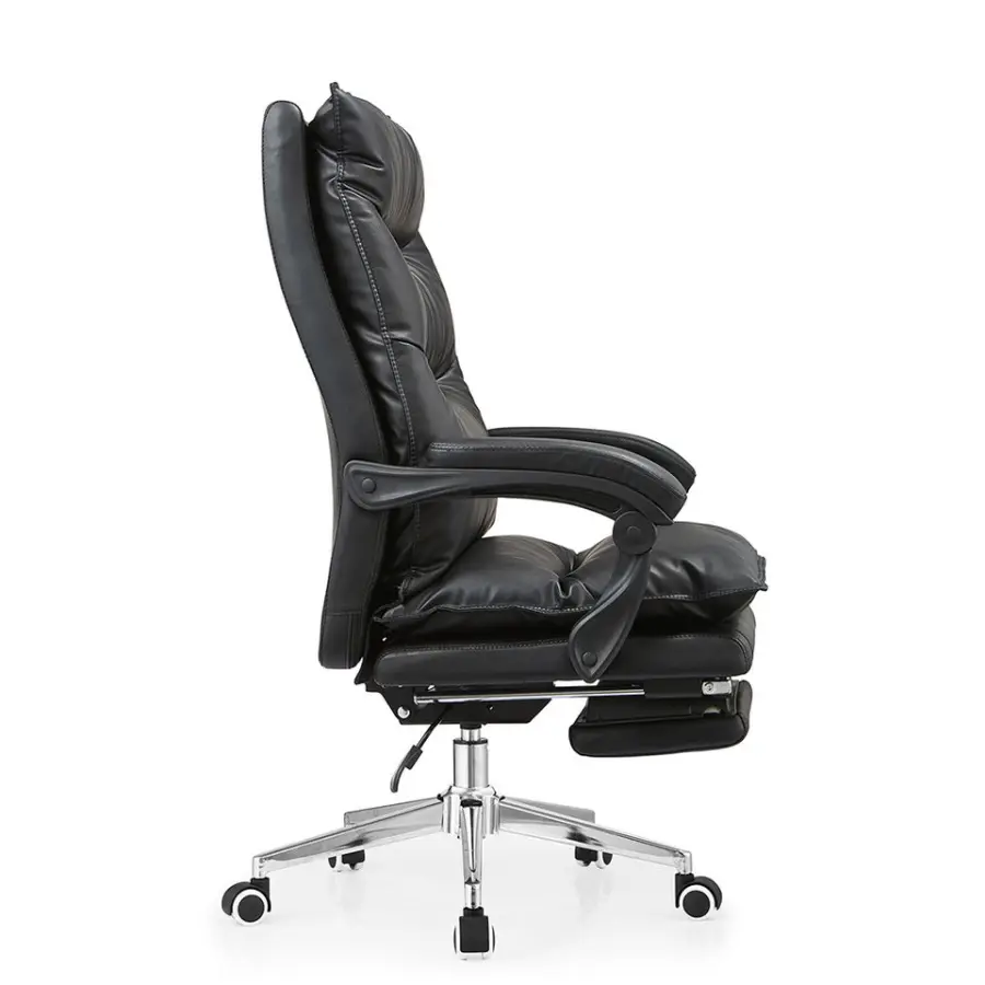 Heavy Duty Office Chair Leather Executive Recliner Swivel Office Chair High Back Ergonomic Desk Pu Leather Office Chair — image 5