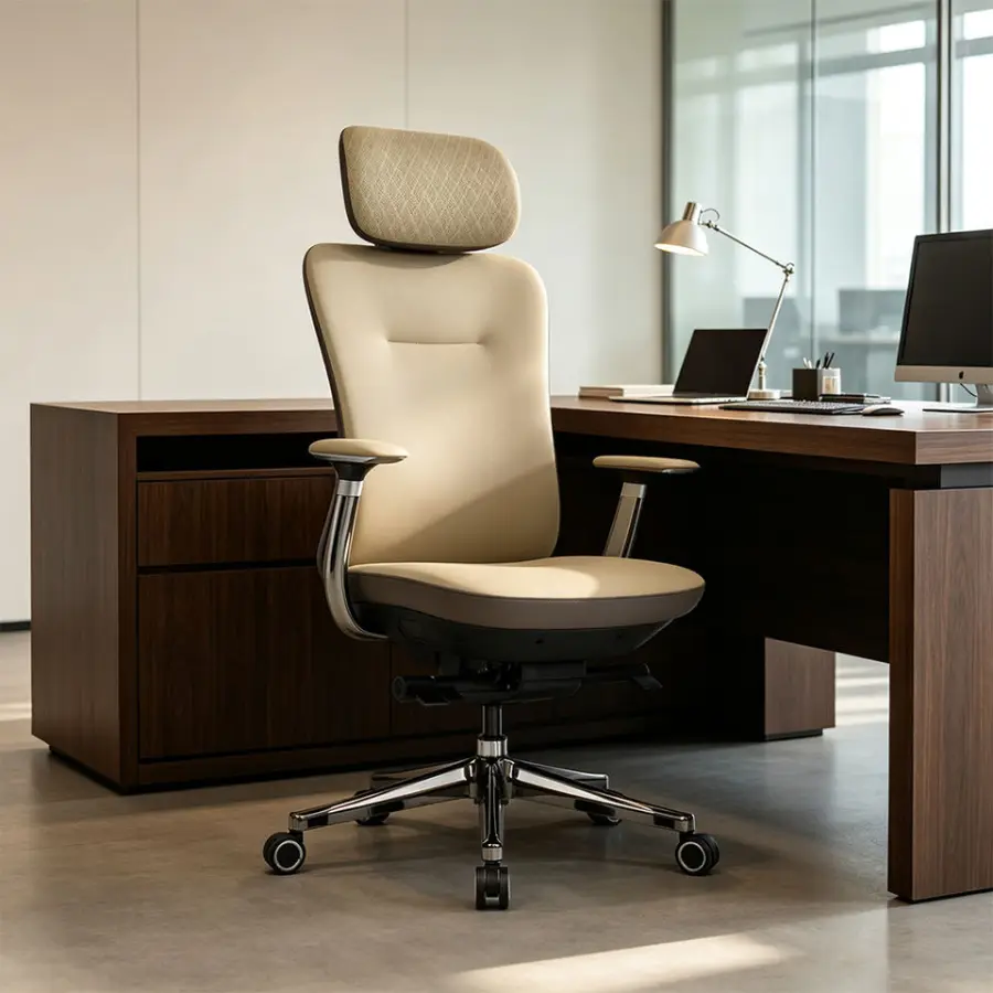 High-end European Design Director CEO Office Heavy Duty Leather Executive Chair for 8-10 Hours Sitting — view 1