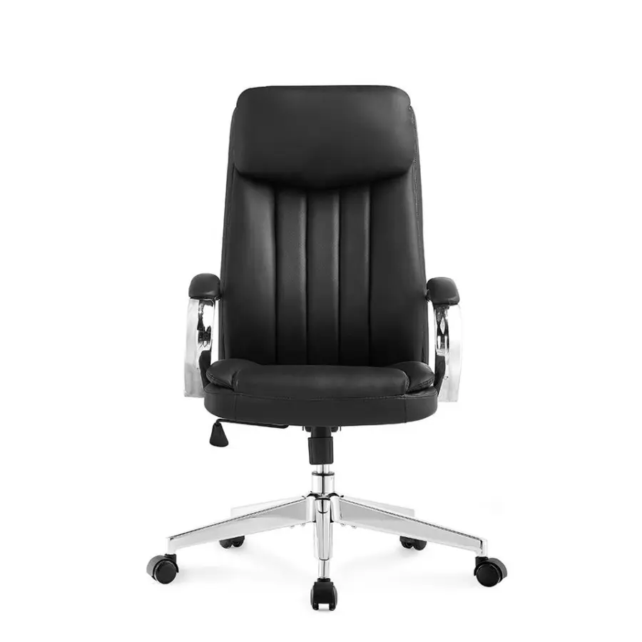 Factory Direct Supply Contemporary Office Leather Chair Black Swivel Government Office Chair Ceo — view 2