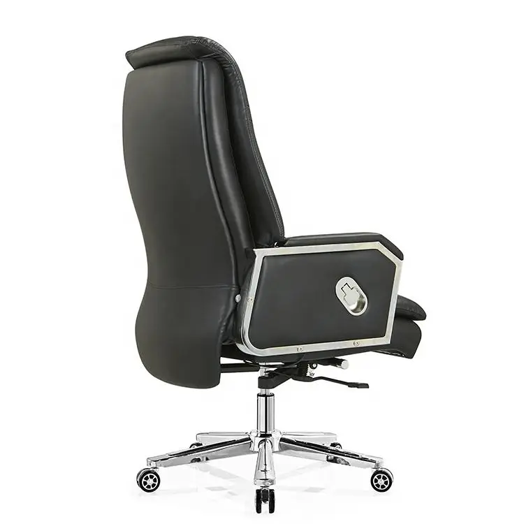 High Quality High Back Luxury Comfortable Genuine Leather Manager Executive Chair Reclining Boss Office Chair Leather — image 3