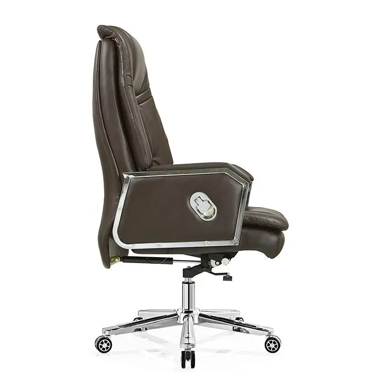 High Quality High Back Luxury Comfortable Genuine Leather Manager Executive Chair Reclining Boss Office Chair Leather — image 6